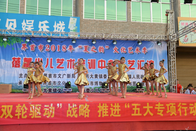 界首市舉辦2018年“夏之韻”文化藝術季--大黃鎮少兒文藝匯演活動
